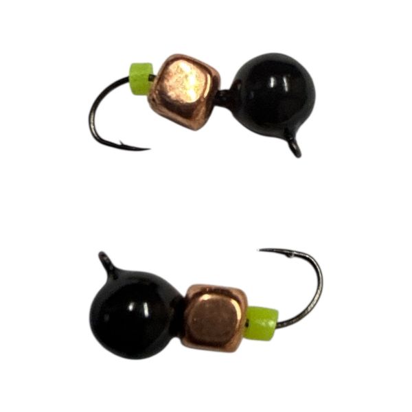 Мормышка Вольфрамовая "Латышка" Шар - С кубиком медь - МК1096