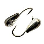 Мормишка Вольфрамова - Крапля Середня №3 - 0.5 г - Прибалтика - Срібло - 10 шт/уп