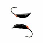 Мормишка Вольфрамова Володимирська Частка часнику - З червоною точкою - 2 мм - 0.3 г - Чорний - Арт.620