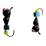 Мормишка Вольфрамова Володимирська Мураха - З кубиком хамелеон - 3 мм - 0.6 г - Чорний з червоною точкою - Арт.589