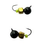 Мормишка Вольфрамова Володимирська Куля Гранений з кембриком - З кубиком золото - 4 мм - 0.7 г - Чорний - Арт.598