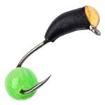 Мормишка Вольфрамова Володимирська "Уралочка з дзеркальцем золото з кулькою котяче око" - 2,5 мм - 0,4 г - Арт.345