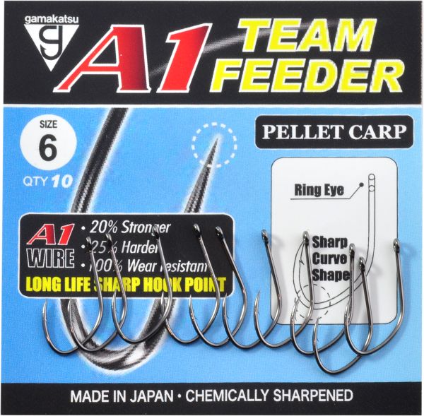 Крючок Gamakatsu A1 Team Feeder Pellet Carp - 10 шт/уп