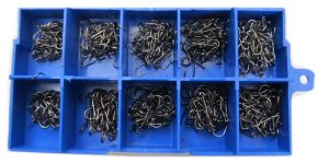 Набір гачків - Розміри 3-10 - 800 шт/уп - Чорний