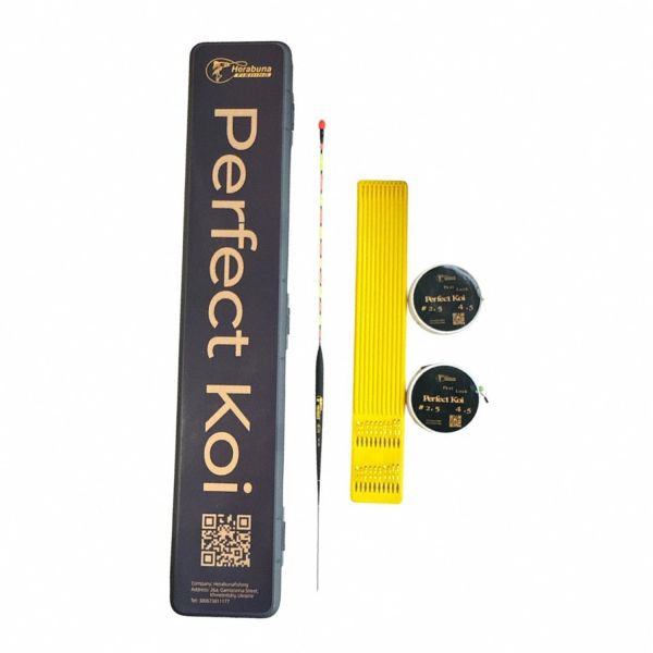 Набор оснастки Херабуна Perfect Koi (поплавок, 2 оснастки, крючки микс) - 4,5 м - 2.5#