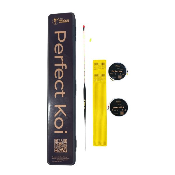 Набор оснастки Херабуна Perfect Koi (поплавок, 2 оснастки, крючки микс) - 5,4 м - 2.5#