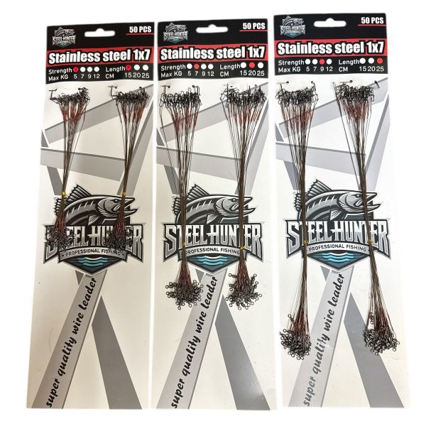 Набір повідців "Steel Hunter" Steinless steel - 20 см - Сталь - 50 шт/уп