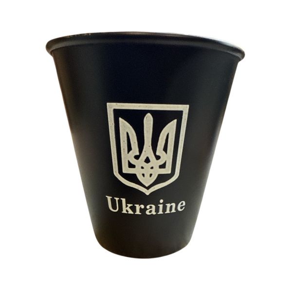 Набор стопок обтянутых кожей "Украина" - PM-20-6 - В кожаном чехле - 6 шт.