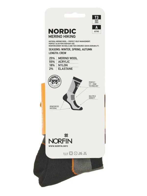 Носки Norfin T3A Nordic Merino Hiking Crew
