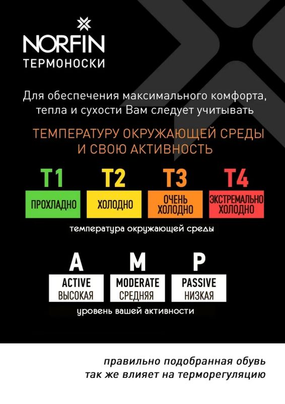 Носки Norfin T4P Arctic Merino Extreme Crew