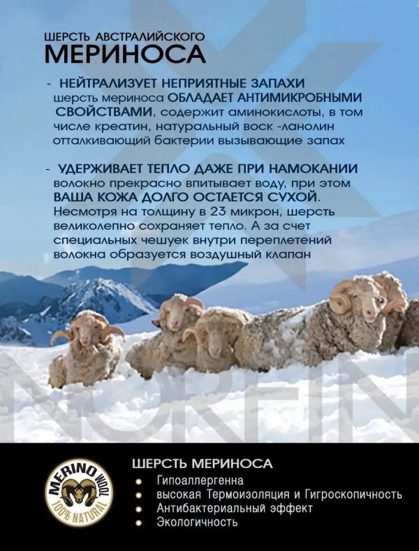 Носки Norfin T4P Arctic Merino Extreme Crew
