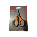 Ножиці рибальські Tunala - Чорно-помаранчеві (Black/Orange) - 9,2 см - 15 г - З прогумованими ручками