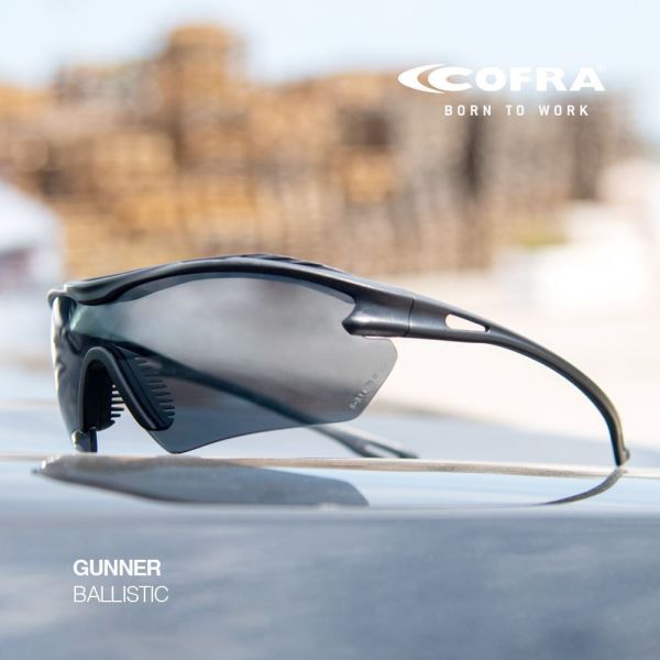 Окуляри тактичні балістичні Cofra Gunner Grey/Black - UV400 - Полікарбонат - Італія