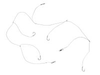 Оснащення Самодур на 5 гачків - Довжина 80 см - 1 шт/уп