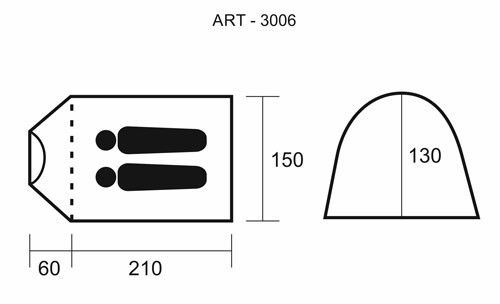Намет 2-х місцевий GreenCamp - GC3006
