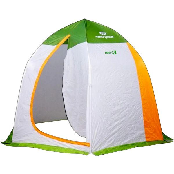 Намет зимовий Fishing ROI Tornado Ise 3 - 220x220x180 см - Білий/Зелений/Помаранчевий