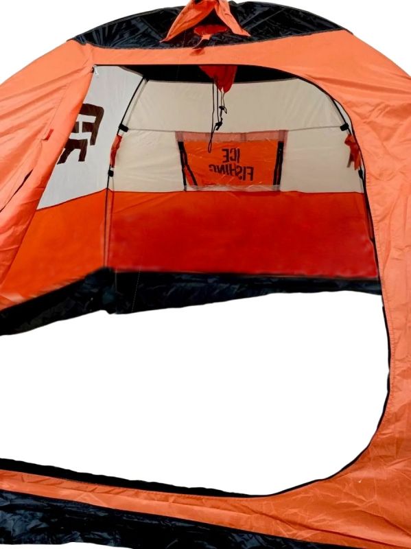 Намет зимовий Fishing ROI Ice Fishing - 200x200x160 см - Помаранчевий/Білий/Коричневий