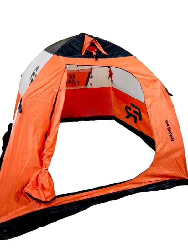 Намет зимовий Fishing ROI Ice Fishing - 200x200x160 см - Помаранчевий/Білий/Коричневий