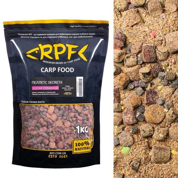 Пеллетс Secret 6 RPF - Солодкий - Ø4-8-12 мм - 1 кг