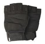 Рукавички тактичні ЗСУ - З відкритими пальцями - М'яка кістка - Чорний