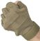 Перчатки тактические ВСУ - С открытыми пальцами - Мягкая кость - Хаки