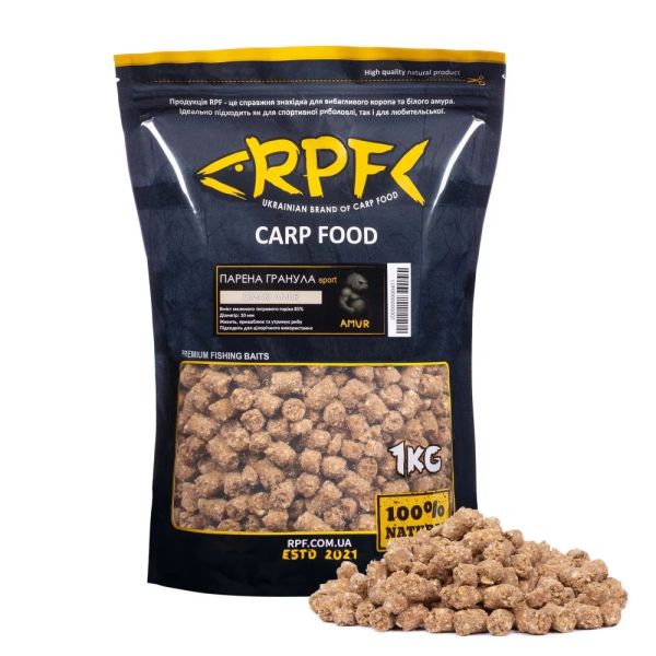 Пареная гранула RPF Ø10 мм - Amur - 85% Молотого Тигрового Ореха - 1 кг