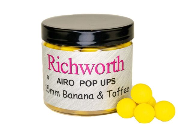 Плавающие бойлы Richworth Pop Ups Boilies - 15 мм - 200 мл - Banana Toffee