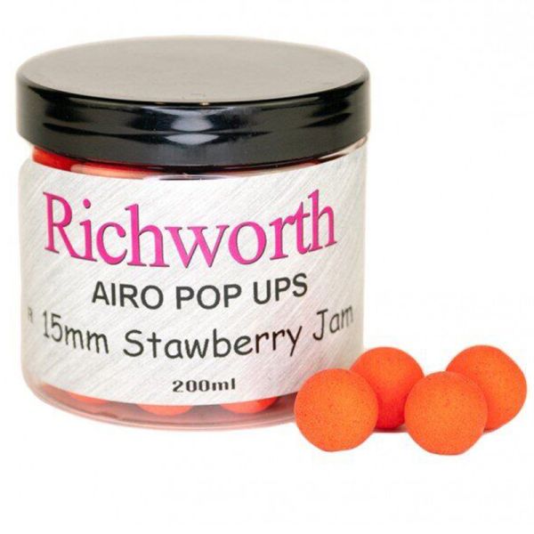 Плавающие бойлы Richworth Pop Ups Boilies - 15 мм - 200 мл - Strawberry Jam