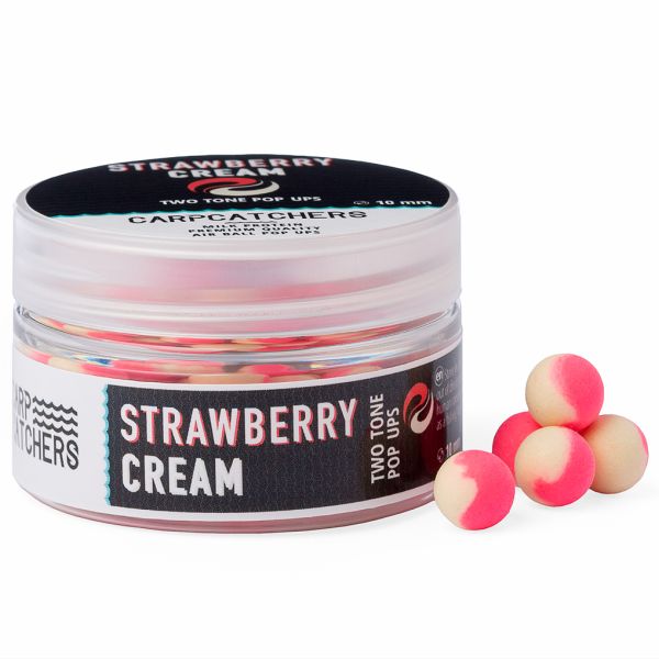 Бойли Carp Catchers Pop Ups - Ø10 мм - Двоколірні - Strawberry Cream