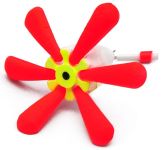 Поплавок для зимової риболовлі - Квітка - 6 пелюсток - Біло-червоний