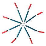 Поплавок Зимовий Ванька-Встанька - Рибальська лавка - (25+60)х4 мм - 1 г - Синьо-червоний - Дерево тополя