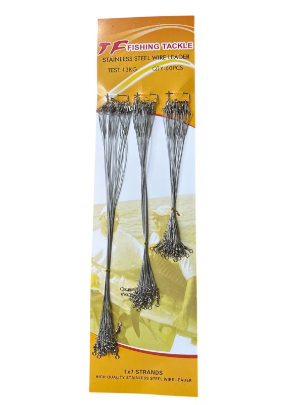 Поводок Fishing Tackle - Набор 20см/25см/30см - 60 шт/уп - Сталь - Серебро
