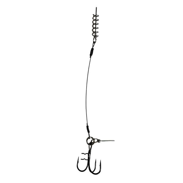 Повідець Goss для оснастки силікону Stinger Rig 1x7 - 11,5 см - Трійник №1 - 15 кг - 1 шт.
