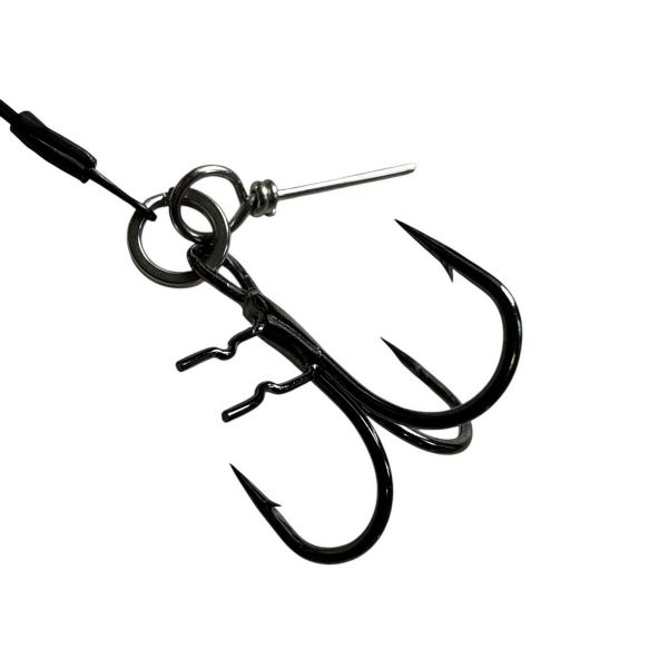 Повідець Goss для оснастки силікону Stinger Rig 1x7 - 11,5 см - Трійник №1 - 15 кг - 1 шт.
