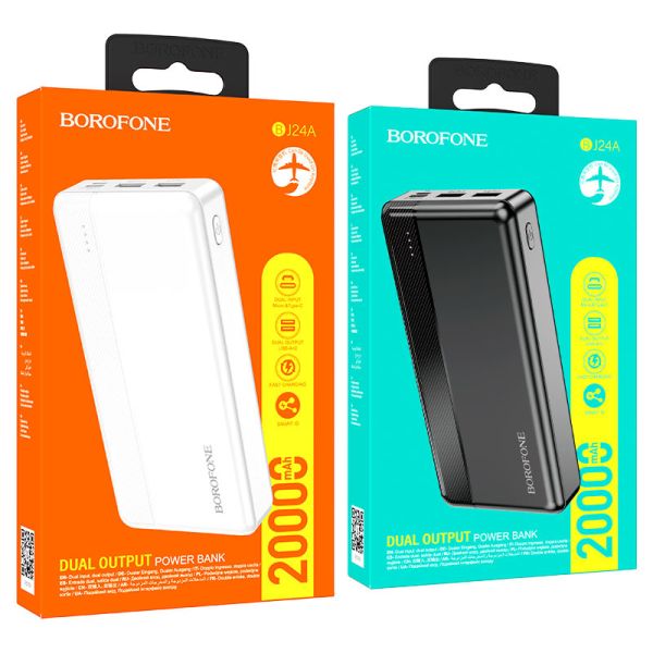 Повербанк Power Bank Borofone BJ24A (20000 mAh) - Чорний