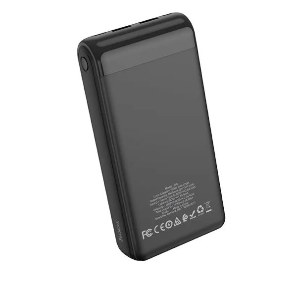 Повербанк (Power Bank) HOCO J59A - 20 000 mAh - LED цифровой дисплей - Черный