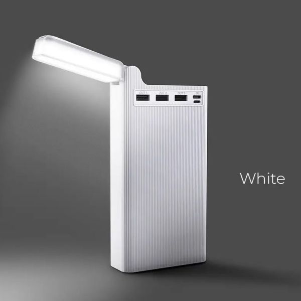 Повербанк Power Bank Hoco J62 (30000 mAh) Jove table lamp - Зі вбудованим ліхтариком - Білий