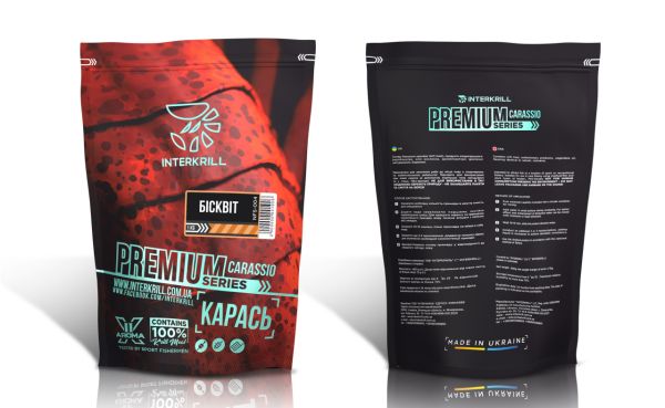 Прикормка Interkrill Премиум - Серия Premium Baits - Карась-Бисквит - 1 кг