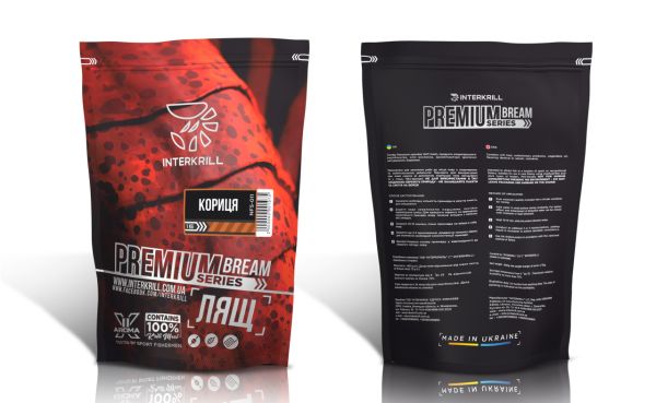 Підгодовування Interkrill Преміум - Серія Premium Baits - Лящ -Кориця - 1 кг