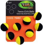 Приманка Технокарп EVA Balls - 10 мм - 8 шт/уп - Чорно-жовтий