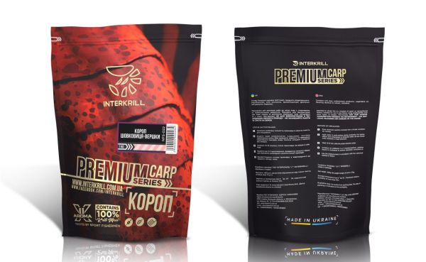 Прикормка Interkrill - Карп-Шелковица-Сливки - Серия Premium Baits - 1 кг