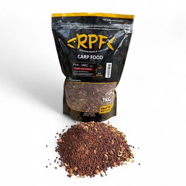 ПВА-Микс RPF - Old School (Рыба со сладкими добавками) - Смесь для ПВА-стиков, ПВА-пакетов, флет-кормушек - 1 кг