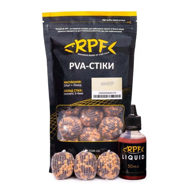 Готовые ПВА-стики RPF "Classic" (10 шт. х 20 г) + Ликвид 50 мл - Амур