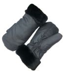 Рукавиці зимові - Штучне хутро - Поліестер - XL - Сірий