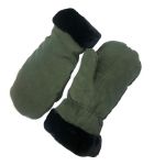 Рукавицы зимние - Искусственный мех - Полиэстер - XL - Зелёный