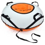 Санки надувні ПВХ - Тюбінг - Ватрушка - Ø100 см - Біло-помаранчевий