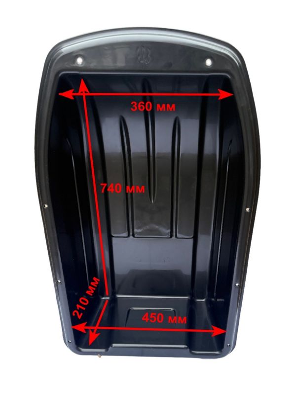 Санки-волокуши "Харьков" для зимней рыбалки - Чёрный