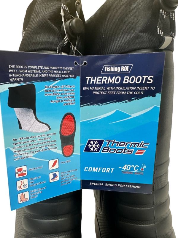 Сапоги FR Thermic Boots Comfort -40°C с TPR подошвой - С вкладышем - Чёрные