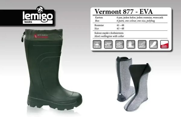 Сапоги Lemigo Vermont 877 - EVA - До -70°С - Польша - Черный