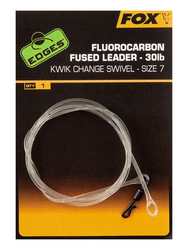 Шок лідер Fox Fluorocarbon із швидкознімним верлюгом